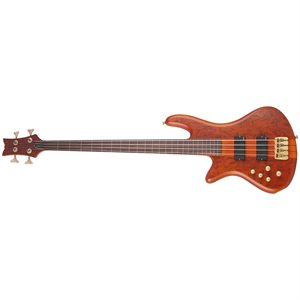 BASS ELEC. LH ACTIVE FRETLESS STILETTO STUDIO-4 SATIN MIEL SCHECTER