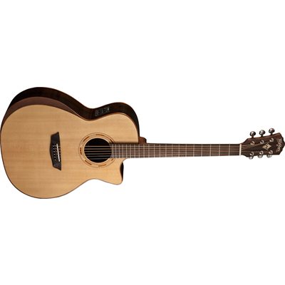 GUITARE ACOUSTIQUE GRAND AUDITORIUM AVEC PICKUP GLOSS NATUREL WASHBURN